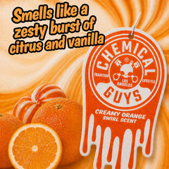 Creamy Orange Swirl Hanging Air Freshener