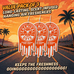 Creamy Orange Swirl Hanging Air Freshener