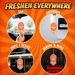 Creamy Orange Swirl Hanging Air Freshener