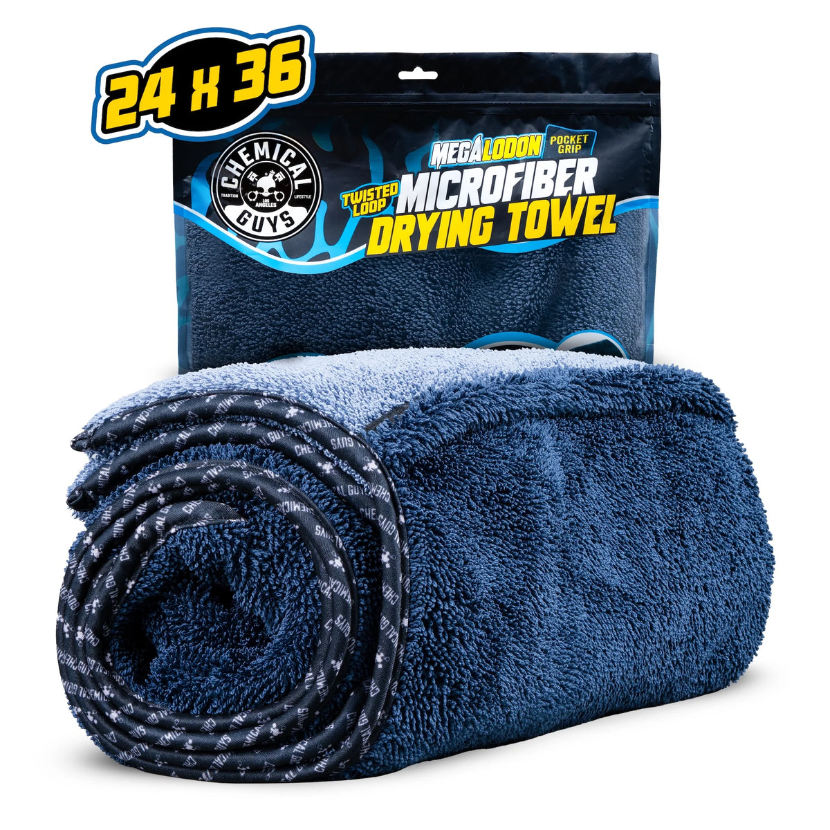 Megalodon Pocket Grip Twisted Loop Microfiber Drying Towel