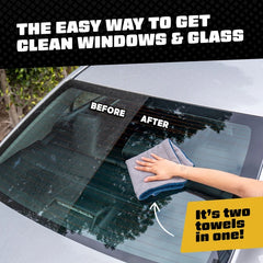CleanStroke Dual-Sided Microfiber Glass Towel 2-Pack